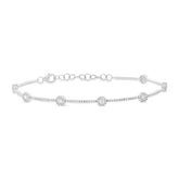 0.88ct 14k White Gold Diamond Bracelet